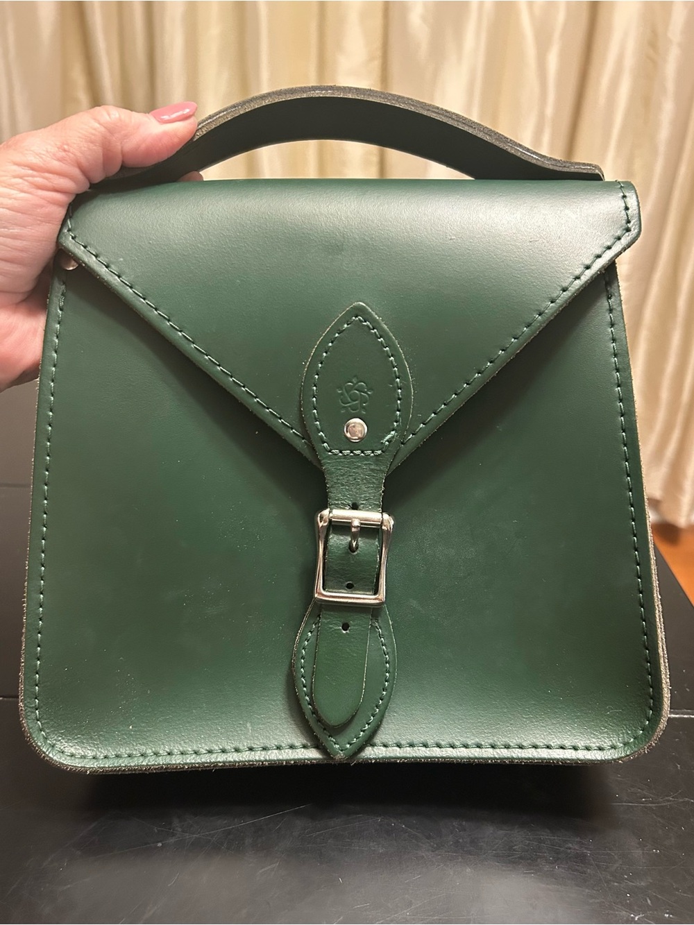 Gweniss Esme Crossbody Bag Green Leather-see description